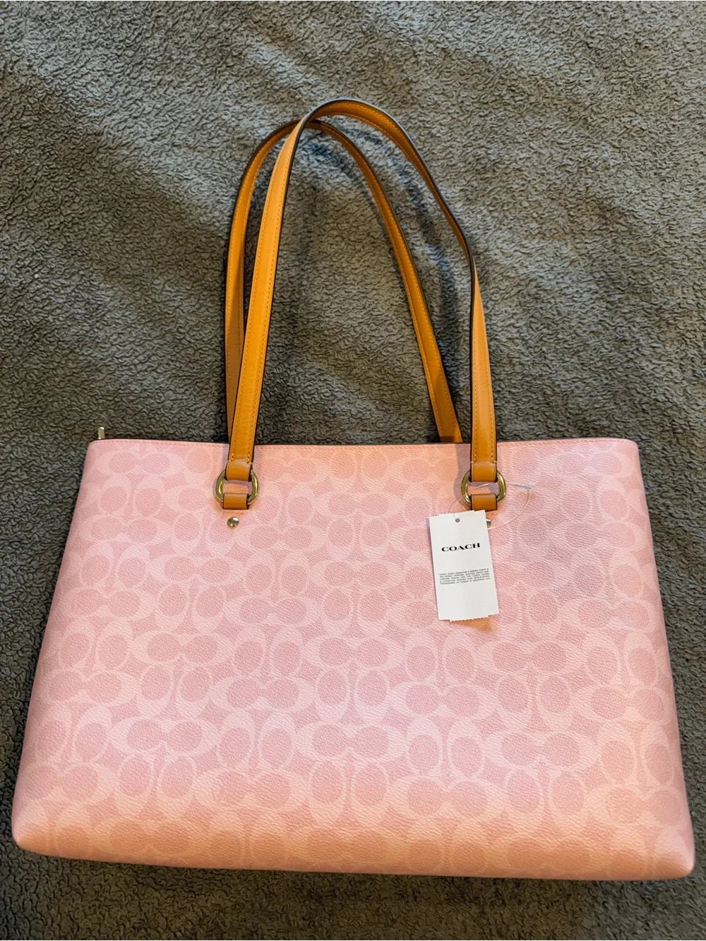 Coach Powder Pink Station Tote Bag In Signature Canvas - New with tags